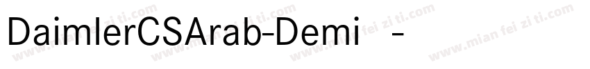 DaimlerCSArab-Demi 语言字体转换